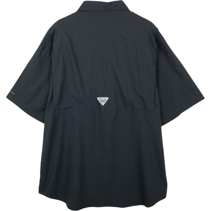 Columbia PFG OMNI-SHADE Omni-Shade Button-Down Short Sleeve Fishing Shirt Men's XL polyester black type Vintage Second Hand