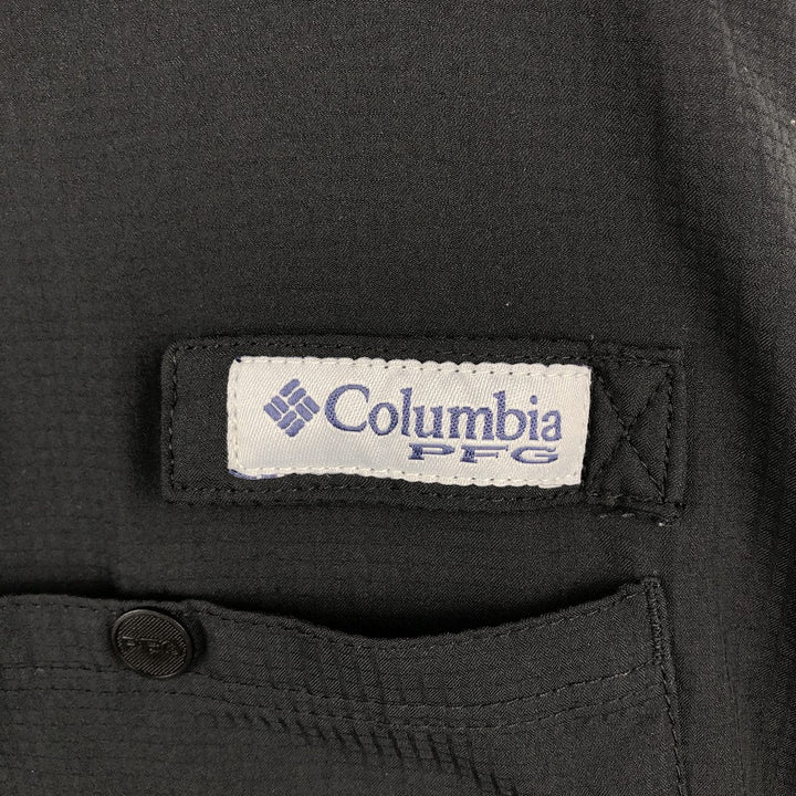 Columbia PFG OMNI-SHADE Omni-Shade Button-Down Short Sleeve Fishing Shirt Men's XL polyester black type Vintage Second Hand