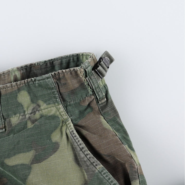 Genuine US military surplus camouflage pattern woodland camo military cargo pants, made in the USA, large-regular size (equivalent to men's W37). cotton green type Vintage Second Hand