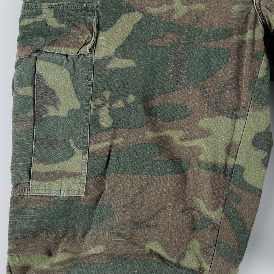 Genuine US military surplus camouflage pattern woodland camo military cargo pants, made in the USA, large-regular size (equivalent to men's W37). cotton green type Vintage Second Hand