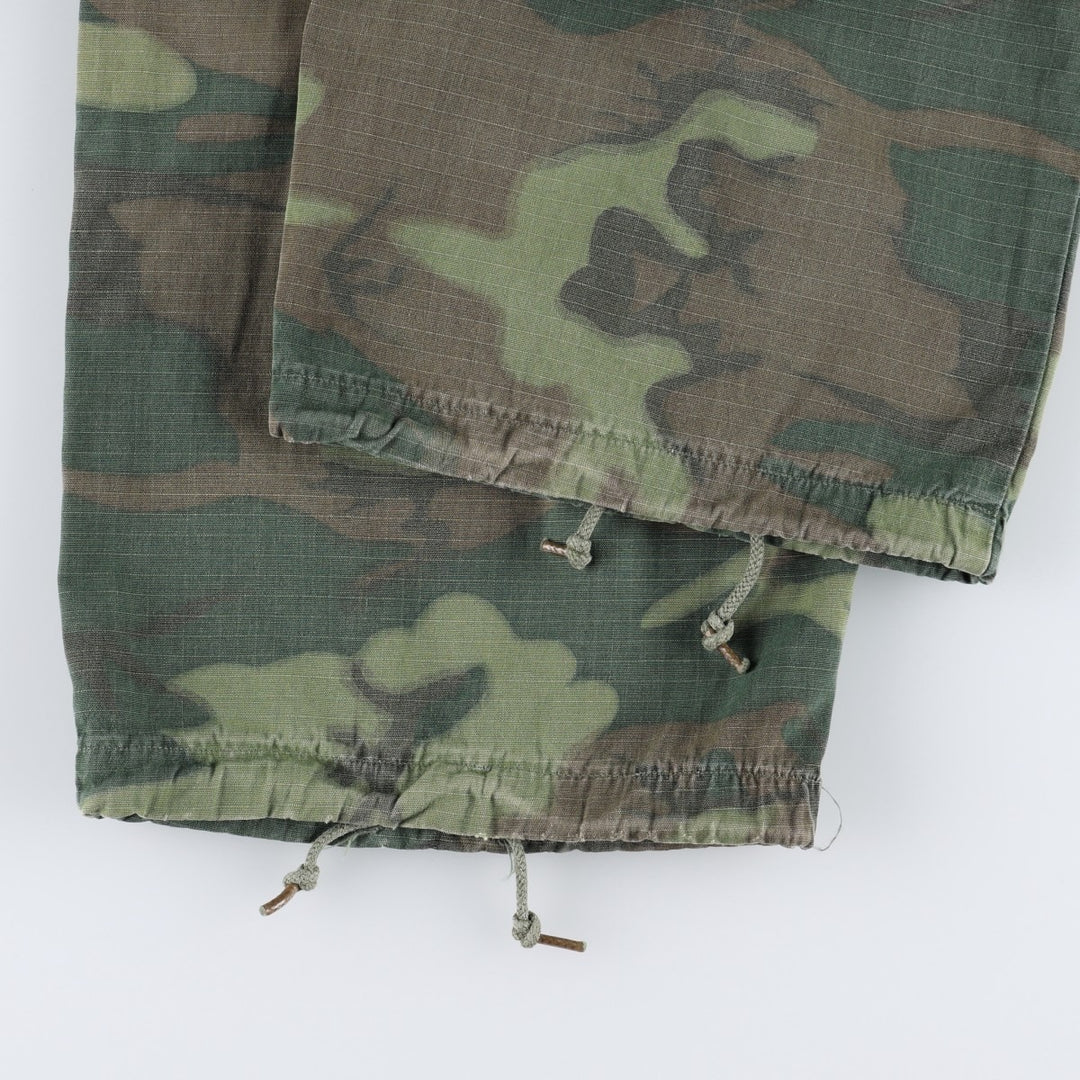 Genuine US military surplus camouflage pattern woodland camo military cargo pants, made in the USA, large-regular size (equivalent to men's W37). cotton green type Vintage Second Hand