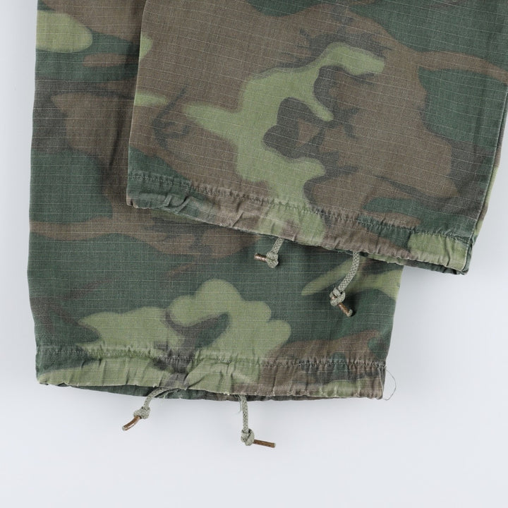 Genuine US military surplus camouflage pattern woodland camo military cargo pants, made in the USA, large-regular size (equivalent to men's W37). cotton green type Vintage Second Hand