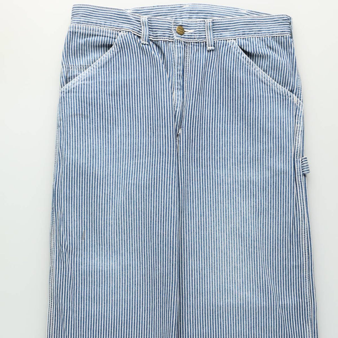 Carhartt hickory stripe denim painter pants, men's size W32 (approx.) unclear blue type Vintage Second Hand