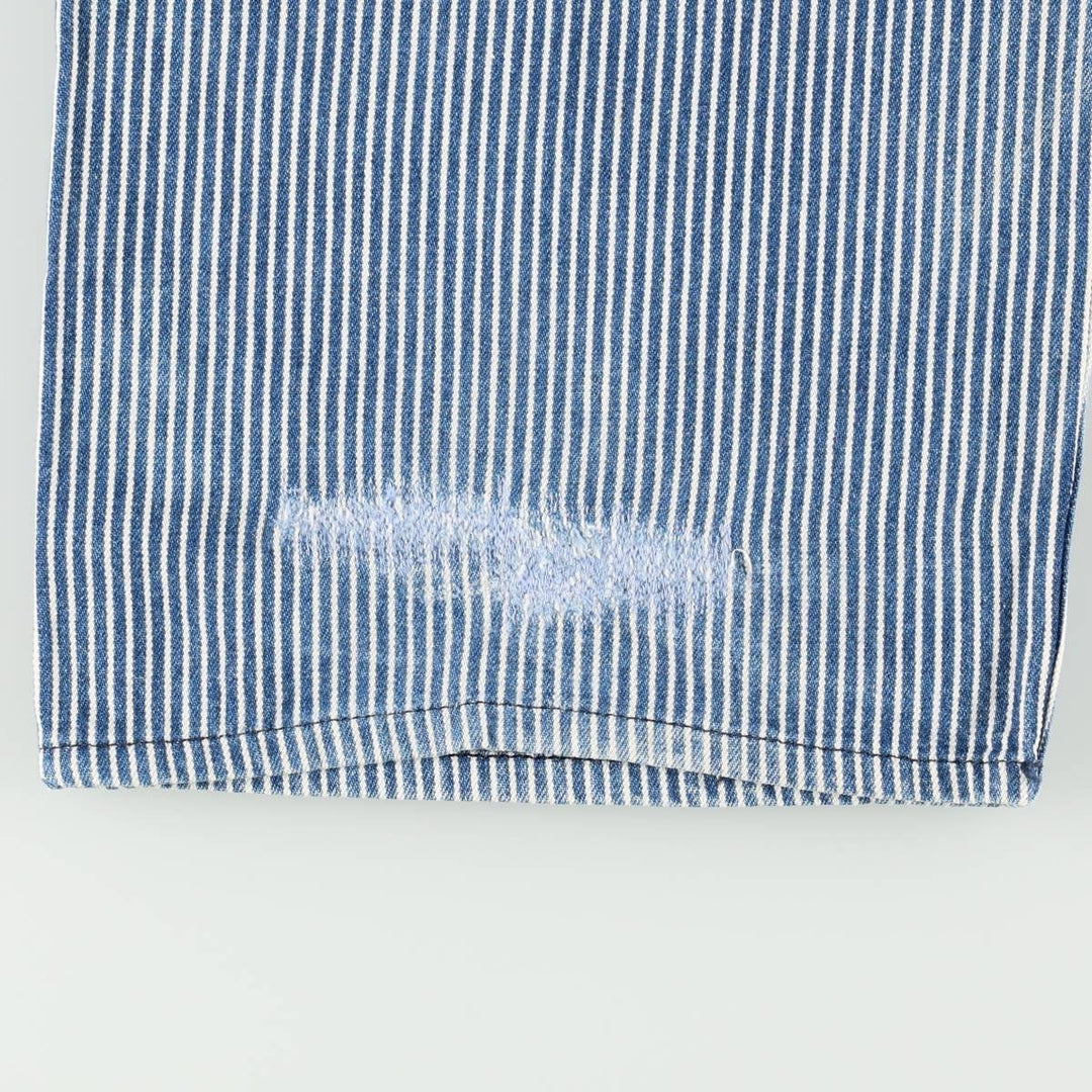Carhartt hickory stripe denim painter pants, men's size W32 (approx.) unclear blue type Vintage Second Hand
