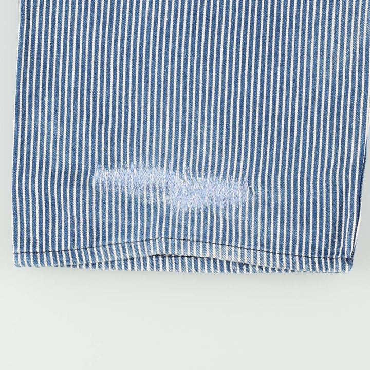 Carhartt hickory stripe denim painter pants, men's size W32 (approx.) unclear blue type Vintage Second Hand