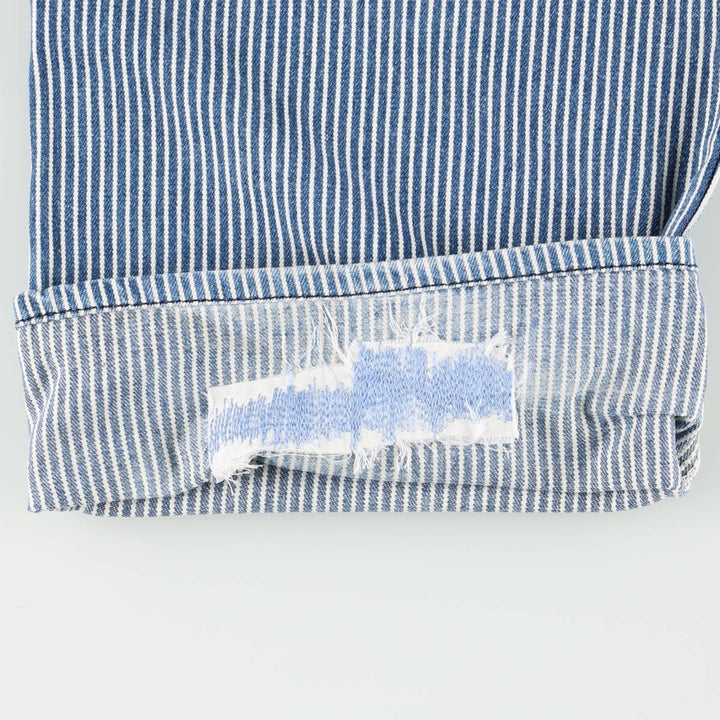 Carhartt hickory stripe denim painter pants, men's size W32 (approx.) unclear blue type Vintage Second Hand