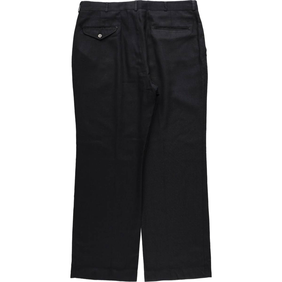 1990'S Christopher Hayes Two-Pleat Slacks, Made in USA, Men's Size W36 (approx.), Vintage unclear black type Vintage Second Hand