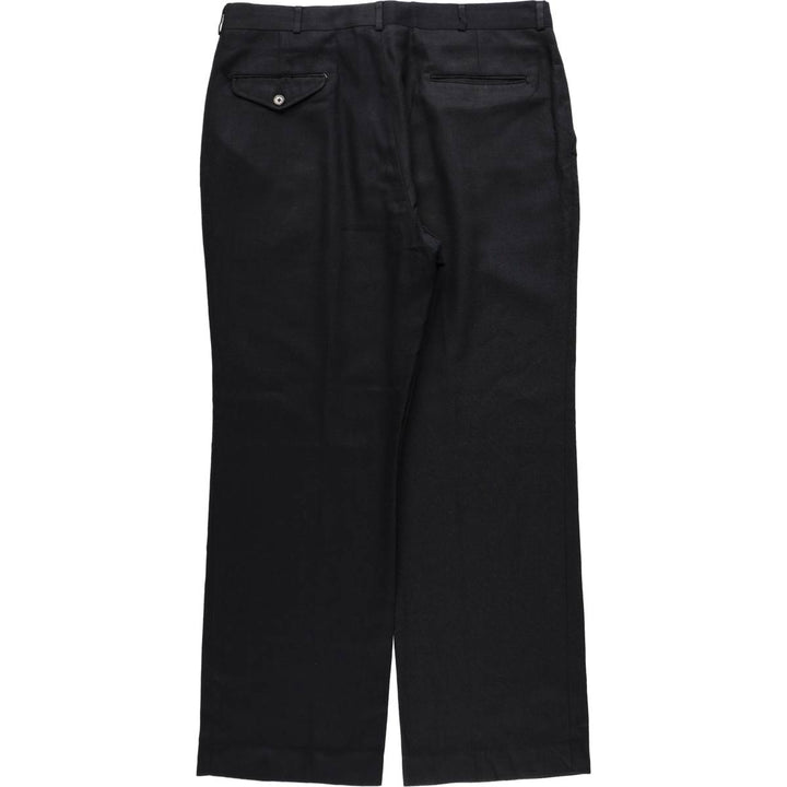 1990'S Christopher Hayes Two-Pleat Slacks, Made in USA, Men's Size W36 (approx.), Vintage unclear black type Vintage Second Hand