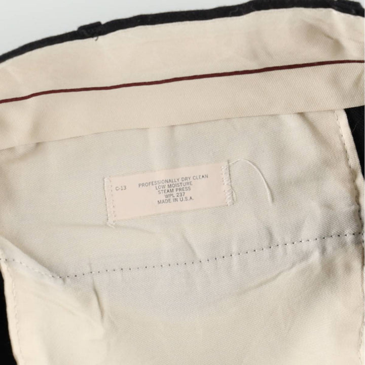 1990'S Christopher Hayes Two-Pleat Slacks, Made in USA, Men's Size W36 (approx.), Vintage unclear black type Vintage Second Hand