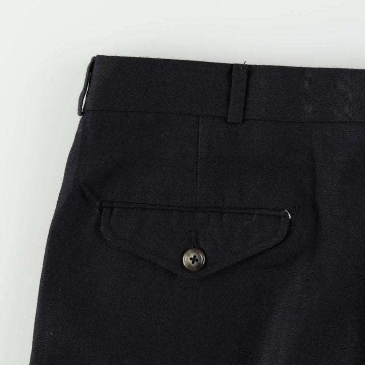 1990'S Christopher Hayes Two-Pleat Slacks, Made in USA, Men's Size W36 (approx.), Vintage unclear black type Vintage Second Hand