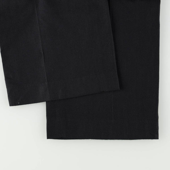1990'S Christopher Hayes Two-Pleat Slacks, Made in USA, Men's Size W36 (approx.), Vintage unclear black type Vintage Second Hand