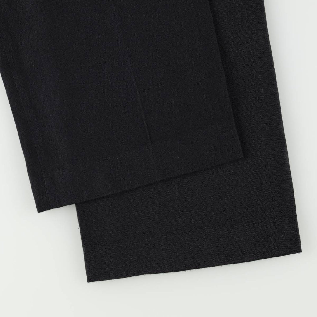 1990'S Christopher Hayes Two-Pleat Slacks, Made in USA, Men's Size W36 (approx.), Vintage unclear black type Vintage Second Hand