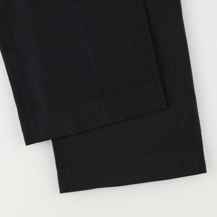 1990'S Christopher Hayes Two-Pleat Slacks, Made in USA, Men's Size W36 (approx.), Vintage unclear black type Vintage Second Hand