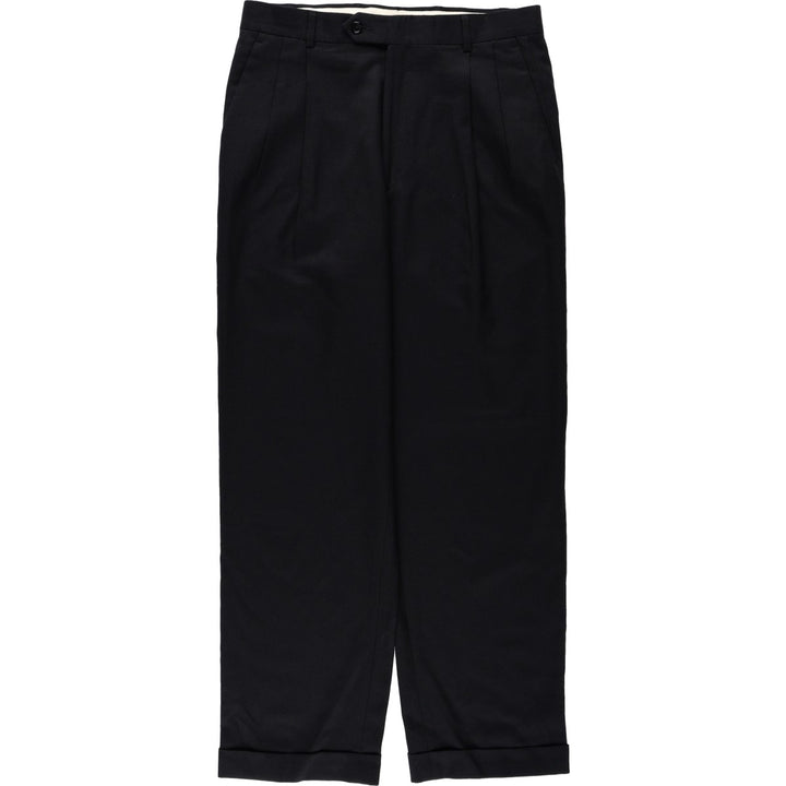 Pendleton PENDLETON Two-pleat wool trousers, men's size W32 (approx.) wool black type Vintage Second Hand