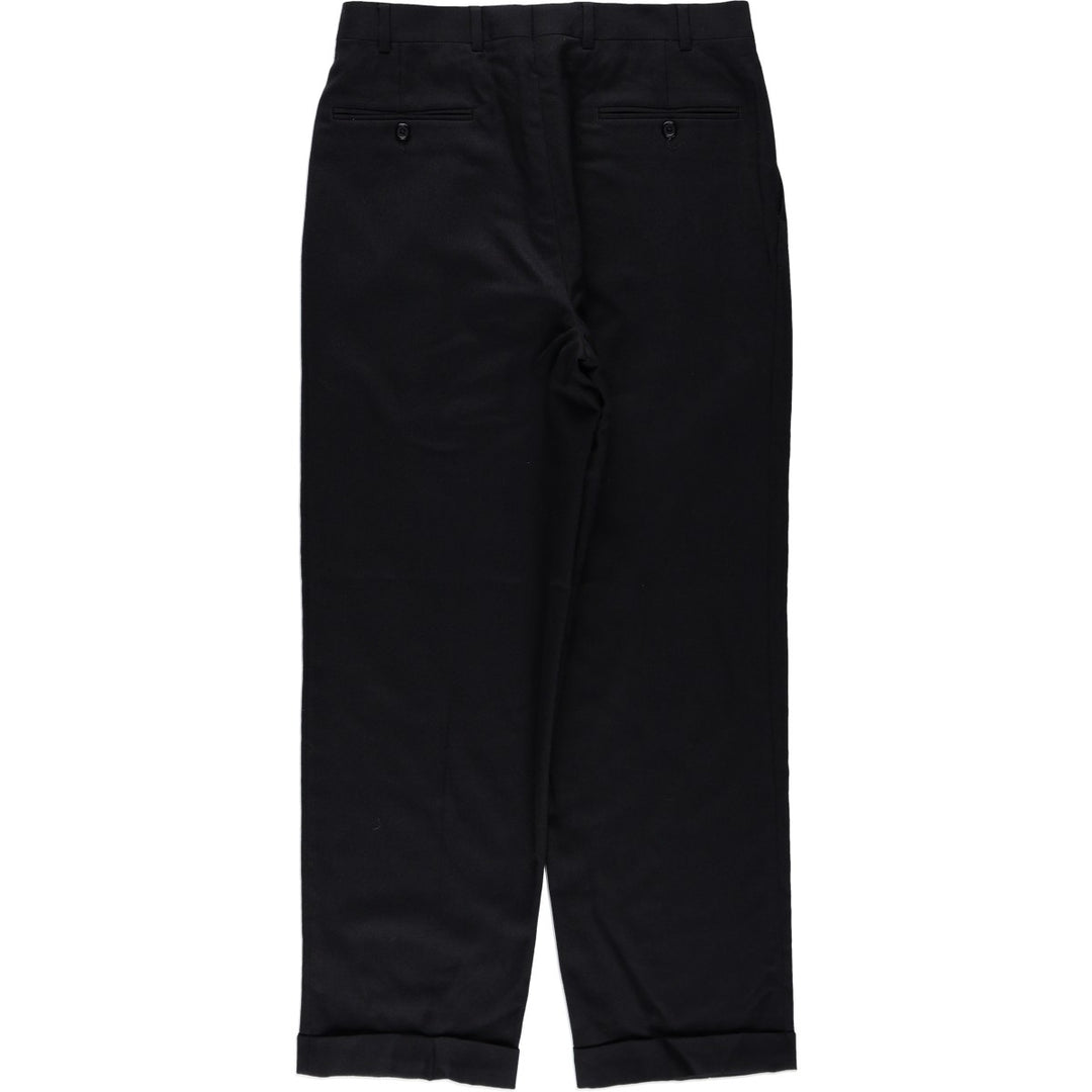 Pendleton PENDLETON Two-pleat wool trousers, men's size W32 (approx.) wool black type Vintage Second Hand