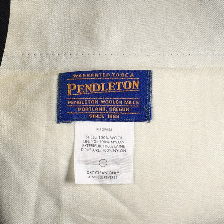 Pendleton PENDLETON Two-pleat wool trousers, men's size W32 (approx.) wool black type Vintage Second Hand