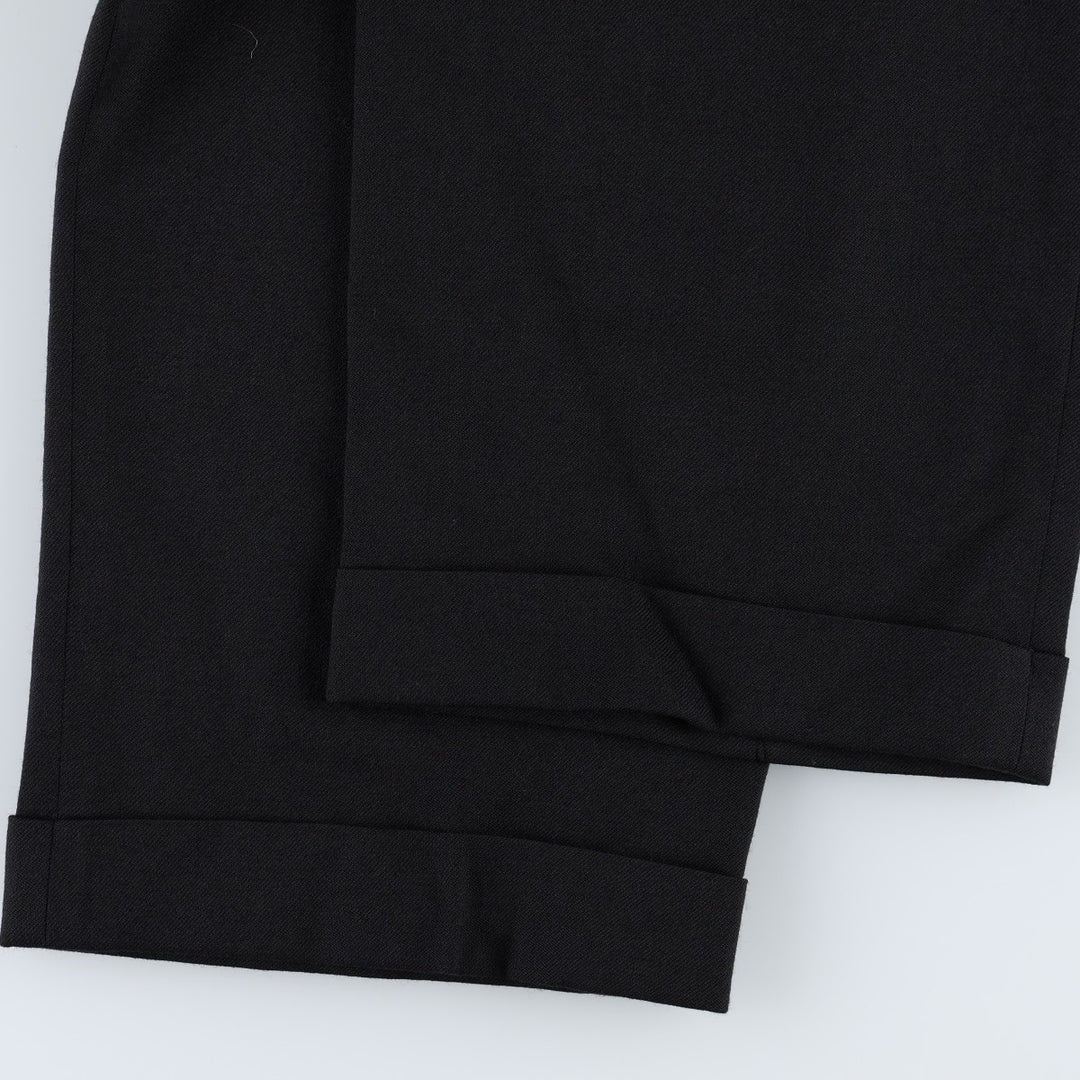 Pendleton PENDLETON Two-pleat wool trousers, men's size W32 (approx.) wool black type Vintage Second Hand