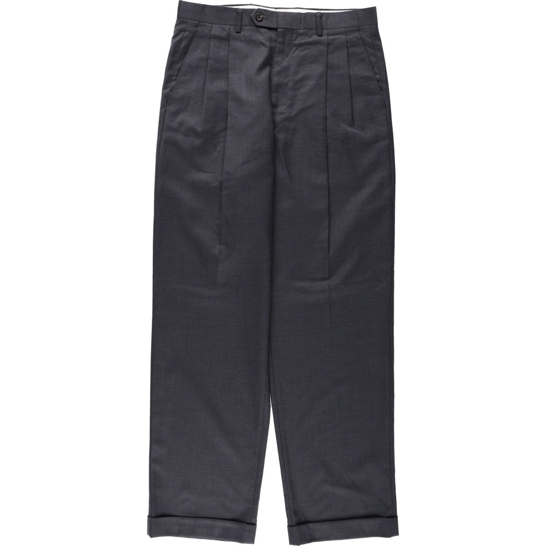 Ralph Lauren RALPH Two-pleat Wool Pants Slacks Men's Size W32 wool Charcoal Vintage Second Hand