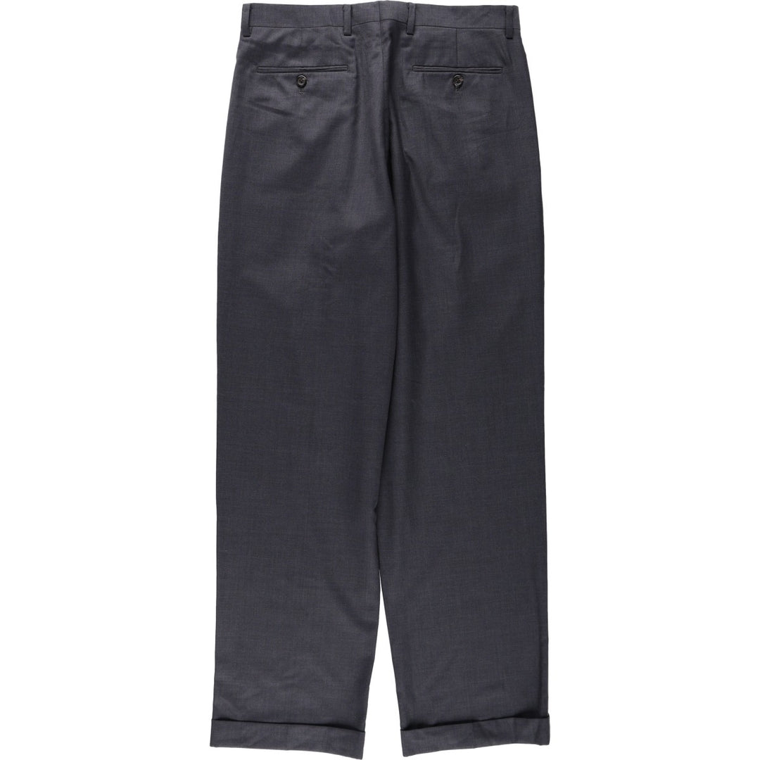 Ralph Lauren RALPH Two-pleat Wool Pants Slacks Men's Size W32 wool Charcoal Vintage Second Hand