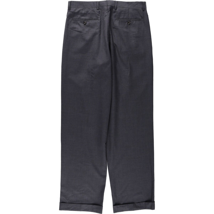 Ralph Lauren RALPH Two-pleat Wool Pants Slacks Men's Size W32 wool Charcoal Vintage Second Hand