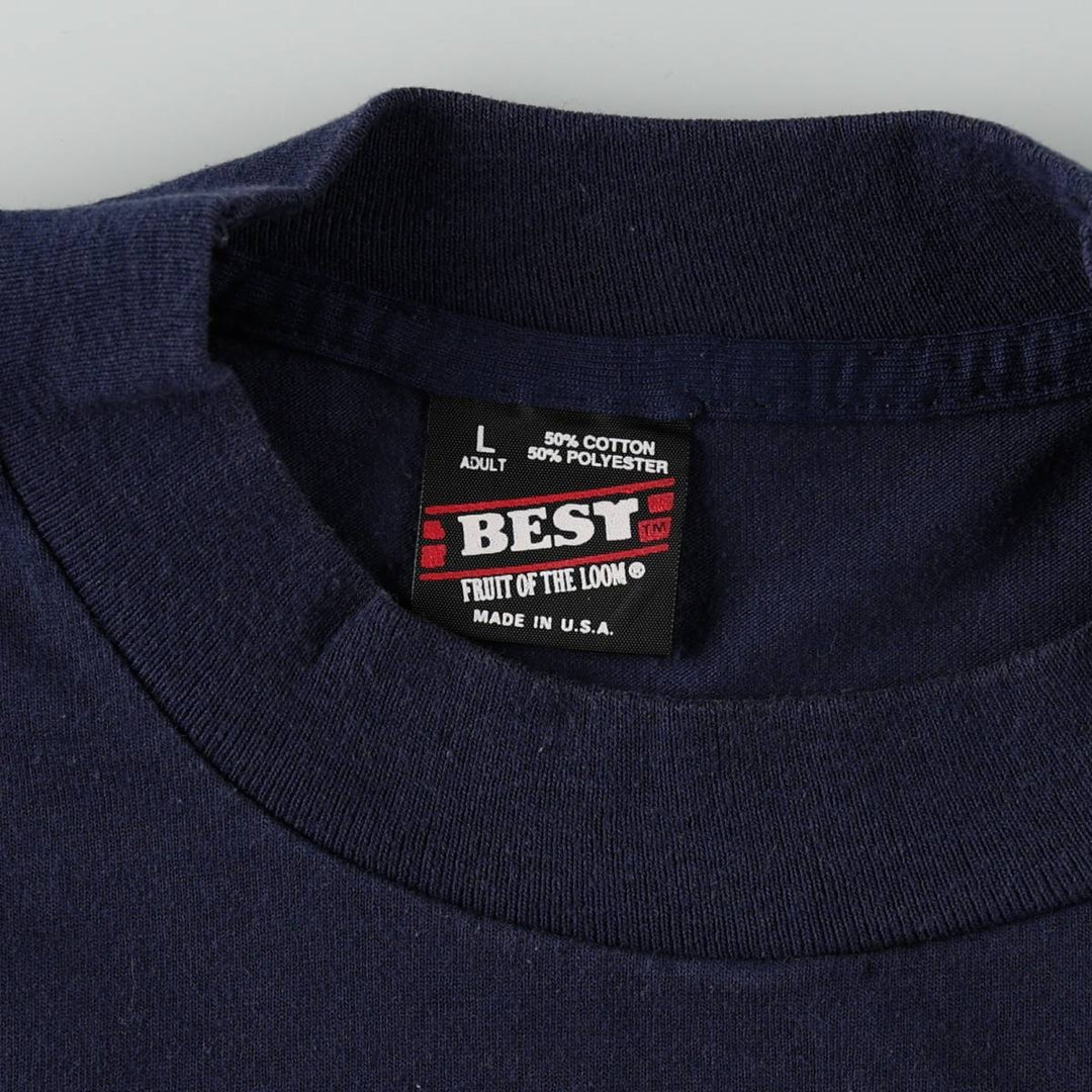 90'S Fruit of the Loom NORTHAMERICAN Advertising T-Shirt, Made in USA, Men's Size L (approx.), Vintage cotton navy blue type Vintage Second Hand