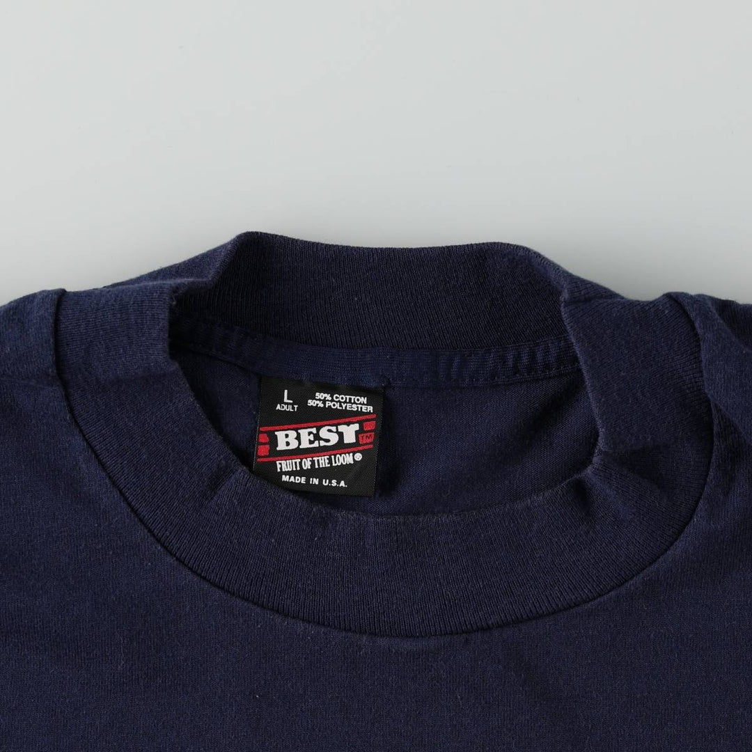 90'S Fruit of the Loom NORTHAMERICAN Advertising T-Shirt, Made in USA, Men's Size L (approx.), Vintage cotton navy blue type Vintage Second Hand