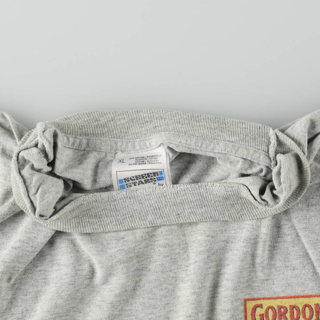 90'S Screen Stars Gordon's Advertising T-Shirt, Men's XL (approx.), Vintage cotton gray type Vintage Second Hand