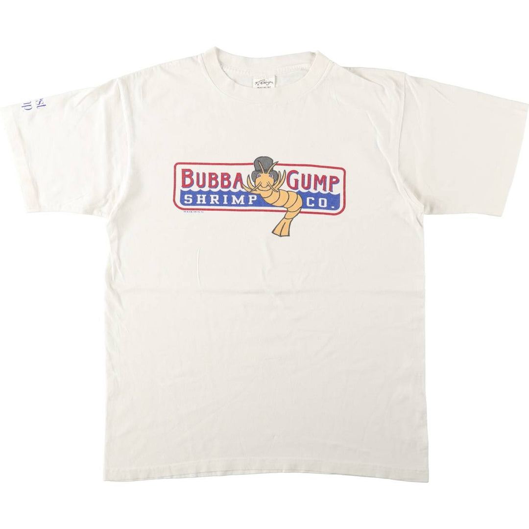 90'S FL Robinson FORREST GUMP Movie T-Shirt, Made in USA, Men's Size L (approx.), Vintage cotton white type Vintage Second Hand