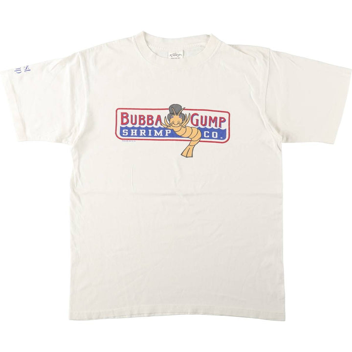 90'S FL Robinson FORREST GUMP Movie T-Shirt, Made in USA, Men's Size L (approx.), Vintage cotton white type Vintage Second Hand