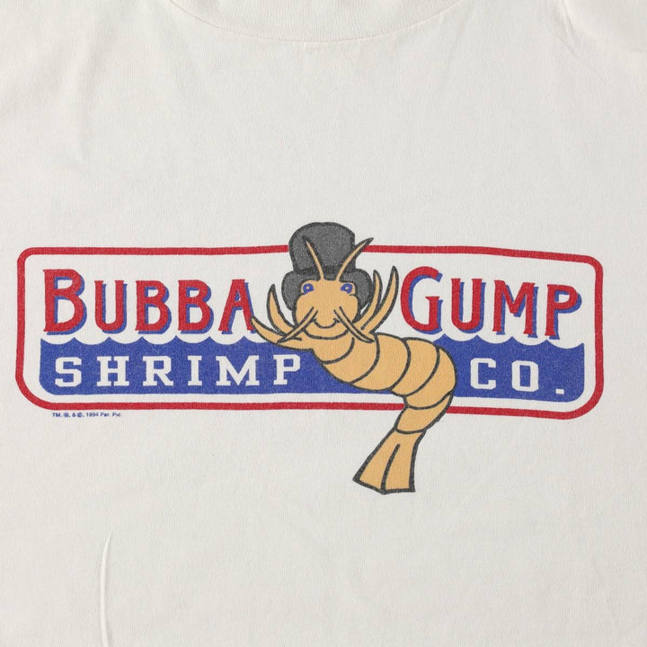 90'S FL Robinson FORREST GUMP Movie T-Shirt, Made in USA, Men's Size L (approx.), Vintage cotton white type Vintage Second Hand