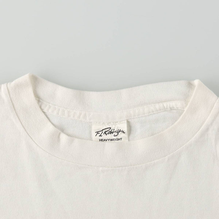 90'S FL Robinson FORREST GUMP Movie T-Shirt, Made in USA, Men's Size L (approx.), Vintage cotton white type Vintage Second Hand