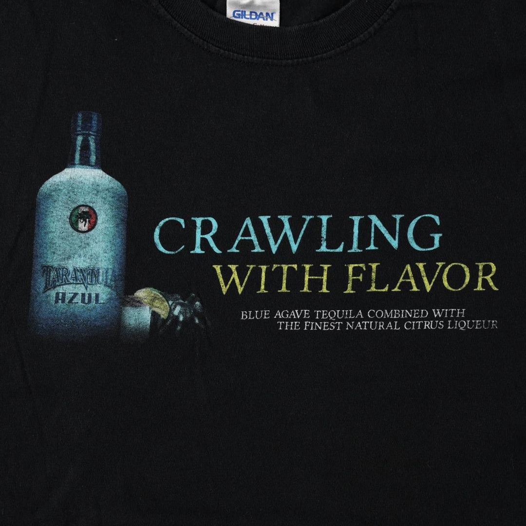 Gildan TARANTULA AZUL Advertising T-Shirt, Men's Size L (approx.) cotton black type Vintage Second Hand