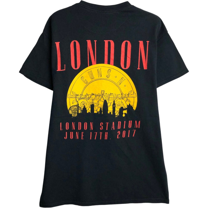 GUNS N' ROSES Guns N' Roses Band T-shirt Band Tee Men's M size cotton black type Vintage Second Hand