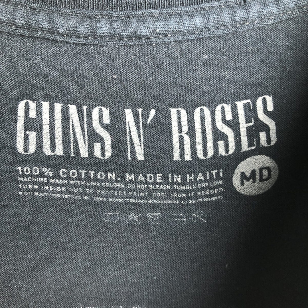 GUNS N' ROSES Guns N' Roses Band T-shirt Band Tee Men's M size cotton black type Vintage Second Hand