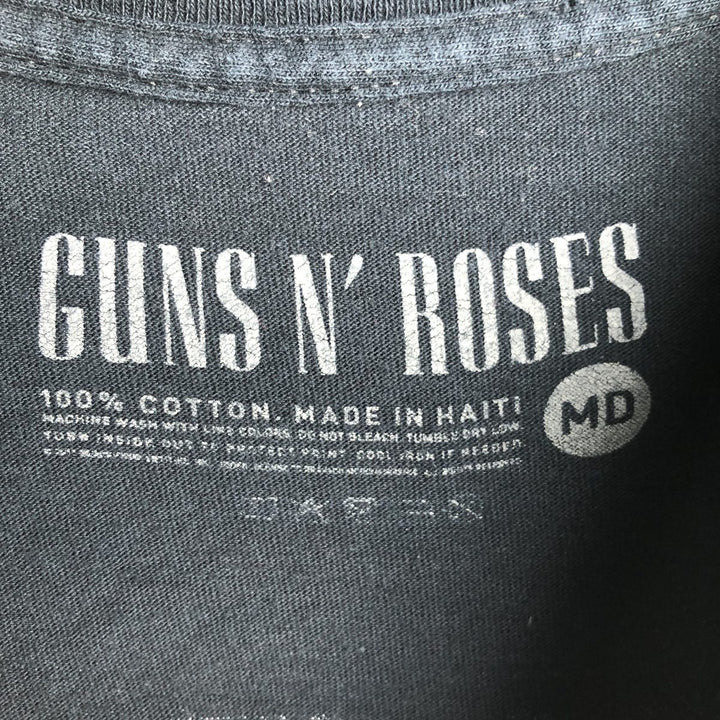 GUNS N' ROSES Guns N' Roses Band T-shirt Band Tee Men's M size cotton black type Vintage Second Hand