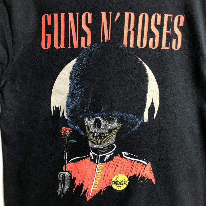 GUNS N' ROSES Guns N' Roses Band T-shirt Band Tee Men's M size cotton black type Vintage Second Hand