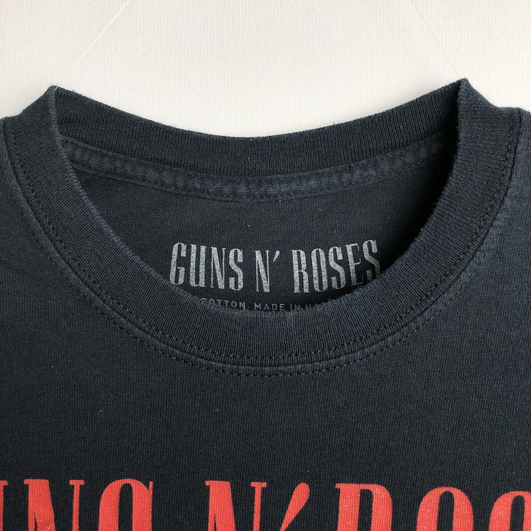 GUNS N' ROSES Guns N' Roses Band T-shirt Band Tee Men's M size cotton black type Vintage Second Hand