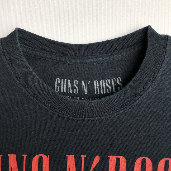 GUNS N' ROSES Guns N' Roses Band T-shirt Band Tee Men's M size cotton black type Vintage Second Hand