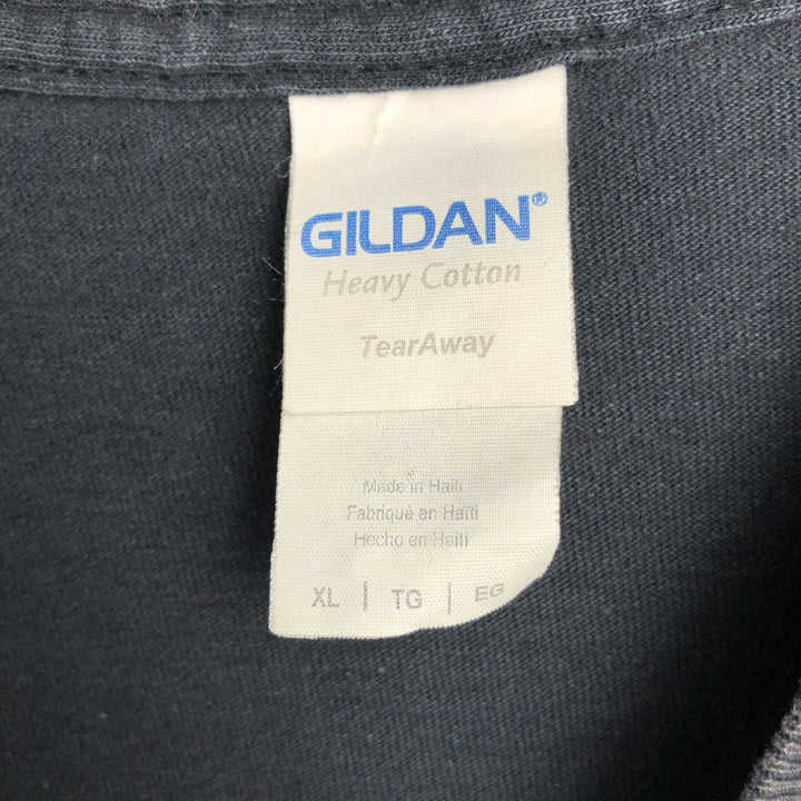 Gildan Printed T-shirt, Men's XL size cotton black type Vintage Second Hand