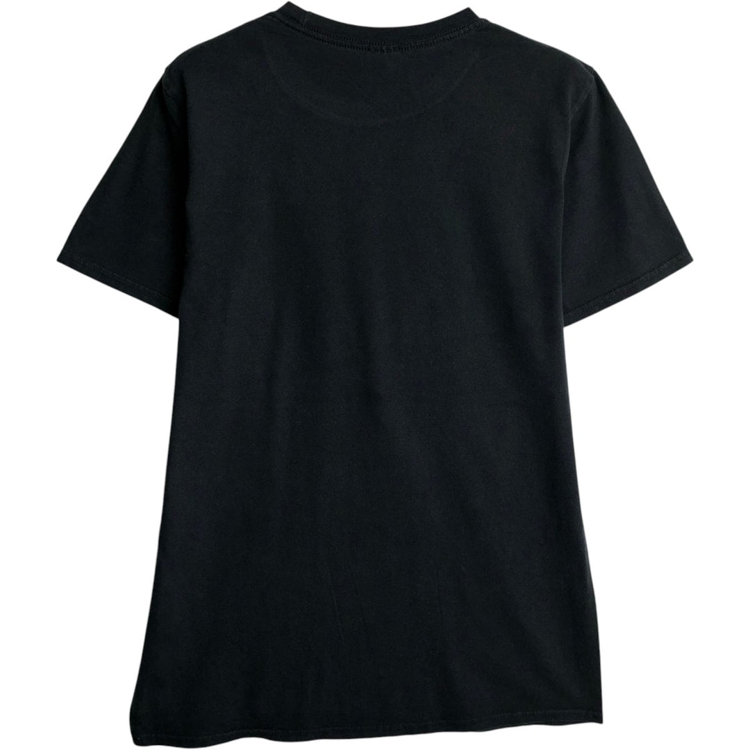 Gildan Seventh Day Slumber American flag pattern band t-shirt, men's size M equivalent. cotton black type Vintage Second Hand