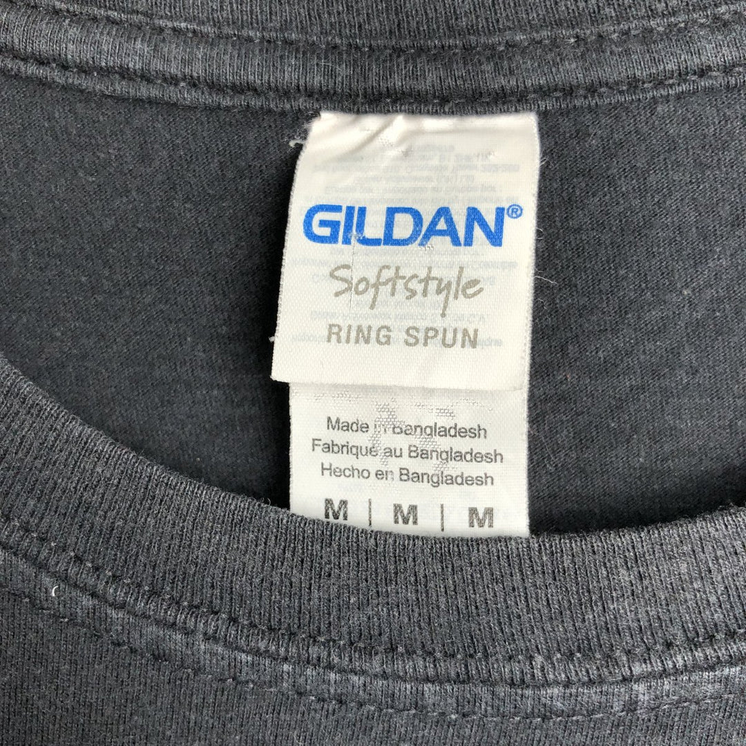Gildan Seventh Day Slumber American flag pattern band t-shirt, men's size M equivalent. cotton black type Vintage Second Hand