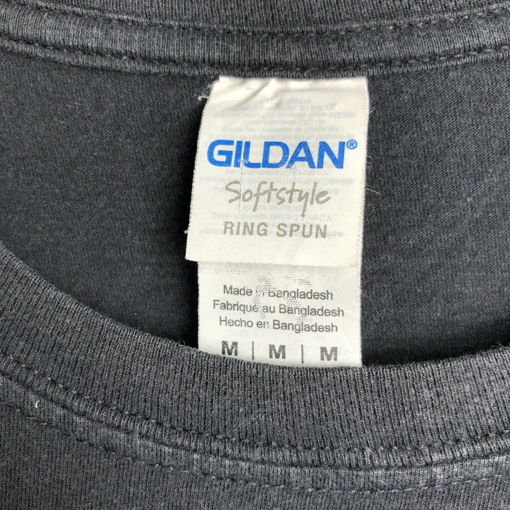 Gildan Seventh Day Slumber American flag pattern band t-shirt, men's size M equivalent. cotton black type Vintage Second Hand