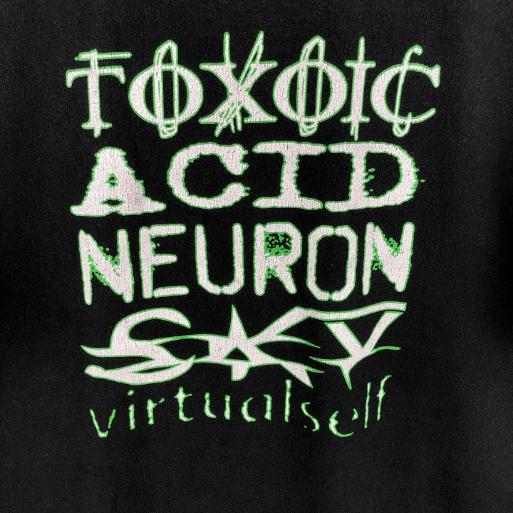 Gildan Toxic Acid Neuron Band T-Shirt (Men's XL equivalent) cotton black type Vintage Second Hand