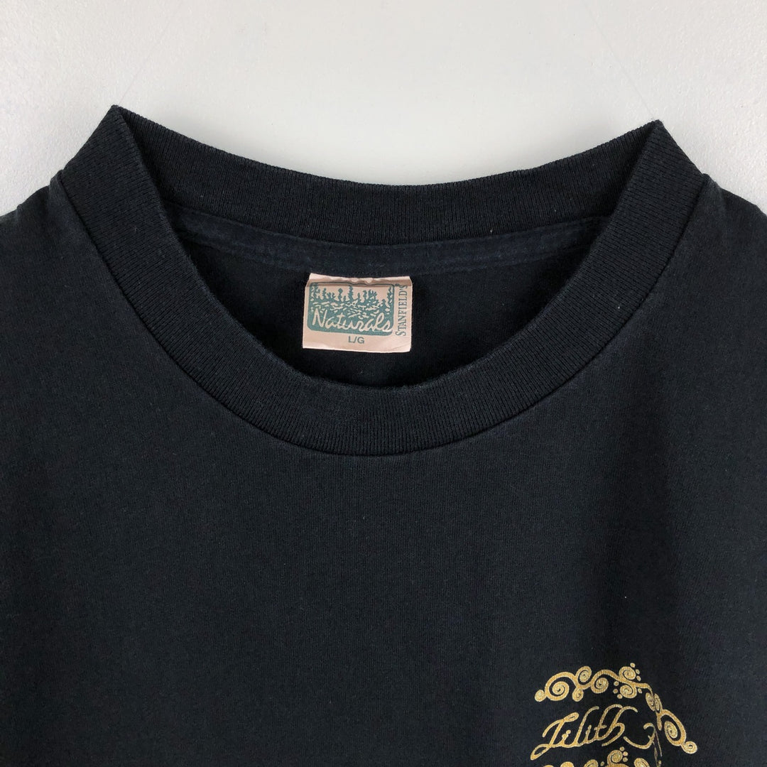 LILITH FAIR Band T-shirt, Made in Canada, Men's Size L (approx.) cotton black type Vintage Second Hand
