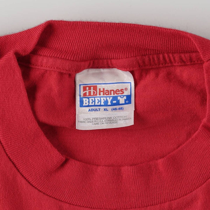 90'S Hanes McDonald's Deluxe Line Advertising T-Shirt, Men's XL (approx.), Vintage cotton red type Vintage Second Hand