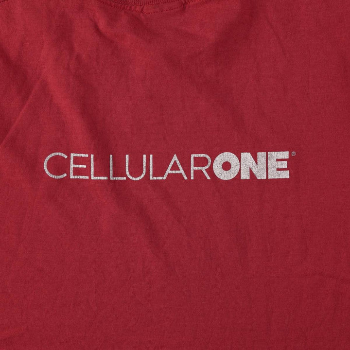 90'S Screen Stars Cellular One Advertising T-Shirt, Made in USA, Men's XL equivalent, Vintage cotton red type Vintage Second Hand
