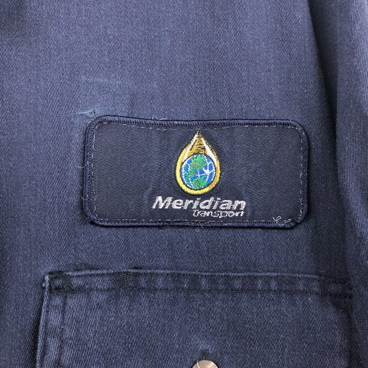Carhartt FR Series Long-Sleeve Button-Down Work Shirt, Men's Size XXL (approx.) cotton navy blue type Vintage Second Hand