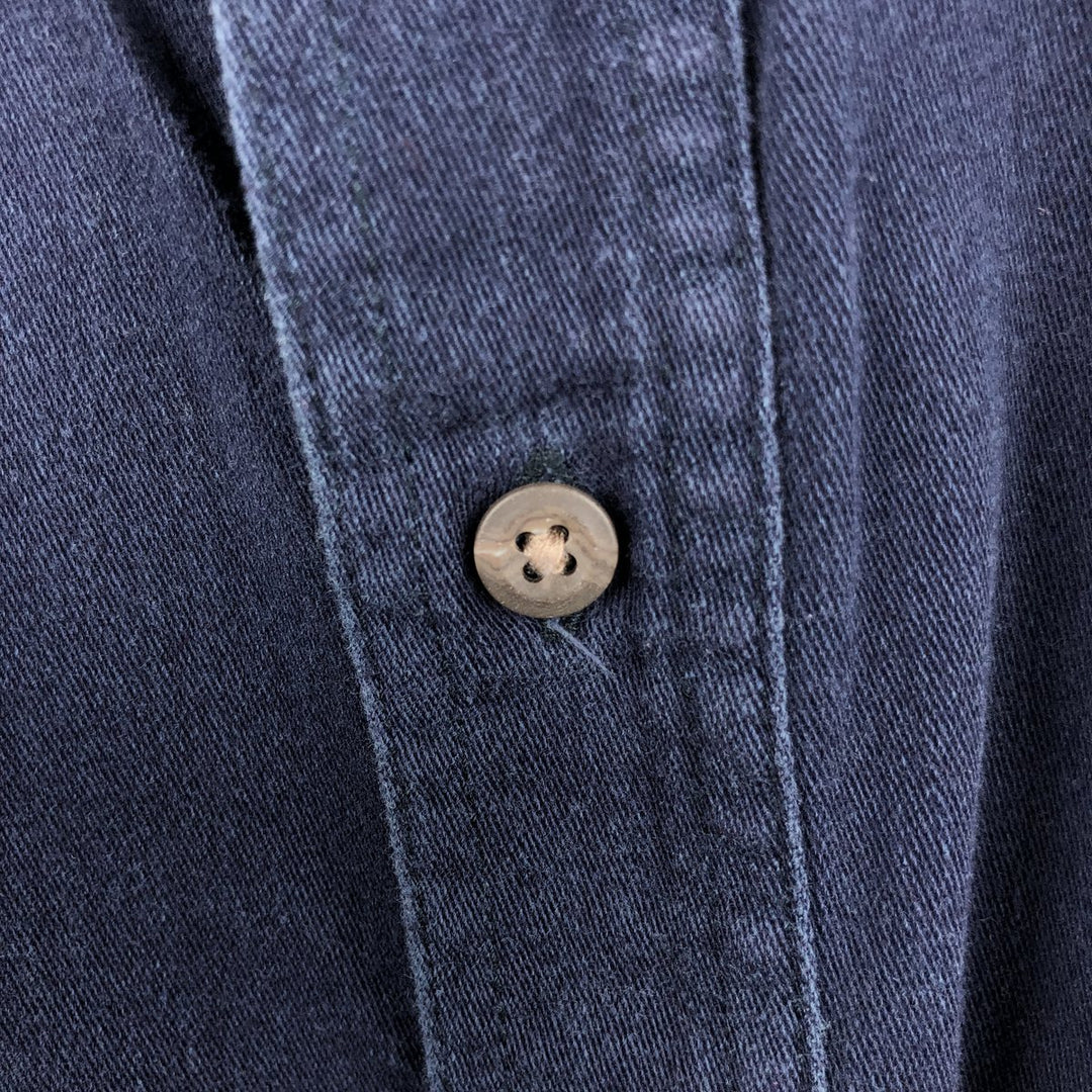 Carhartt FR Series Long-Sleeve Button-Down Work Shirt, Men's Size XXL (approx.) cotton navy blue type Vintage Second Hand