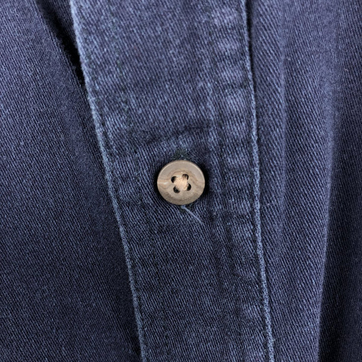 Carhartt FR Series Long-Sleeve Button-Down Work Shirt, Men's Size XXL (approx.) cotton navy blue type Vintage Second Hand