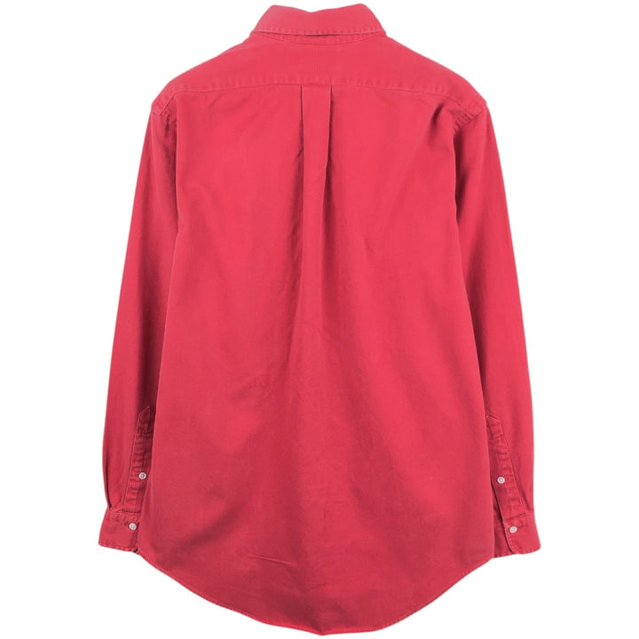 Ralph Lauren long sleeve button down shirt, men's size M cotton red type Vintage Second Hand